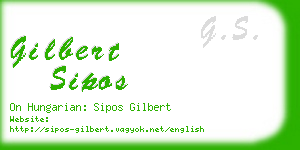 gilbert sipos business card